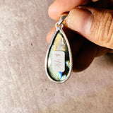 Carved labradorite 925 pendant #3