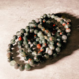 Faceted African bloodstone 8mm stretch bracelet