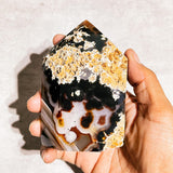 Agate druzy tower 103