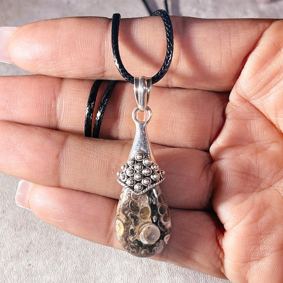 Turtella jasper 925 pendant