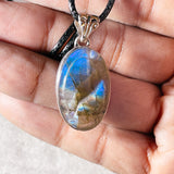 Carved labradorite 925 pendant