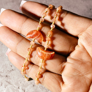 Sunstone adjustable knot bracelet