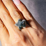 Larvikite star 925 sz7.5 ring