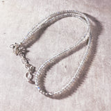 Faceted labradorite rondels 925 necklace