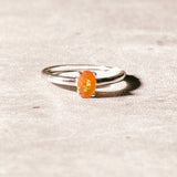 Mexican fire opal 925 6.25 ring