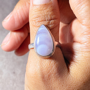 Blue lace agate 925 sz10.5 ring