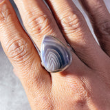 Botswana agate 925 sz11 ring