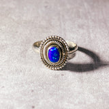 Blue fire opal 925 sz9.25 ring