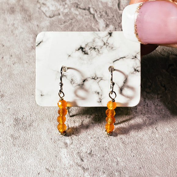 Carnelian agate 925 earrings