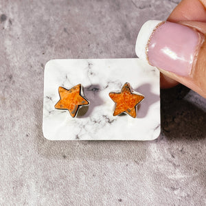Coral star 925 studs