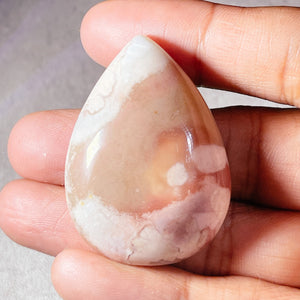 flower agate cabochon