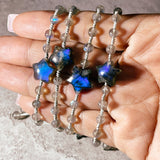 Labradorite star adjustable bracelet