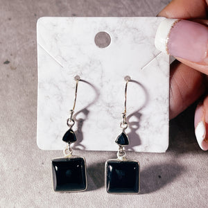 Black onyx 925 dangles