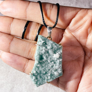 Green apophylite 925 pendant