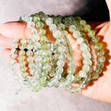 Prehinite stretch bracelet