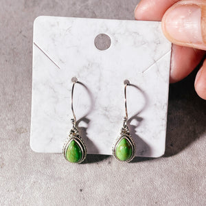 Green Mohave turquoise 925 dangles