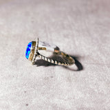 Blue fire opal 925 sz9.25 ring