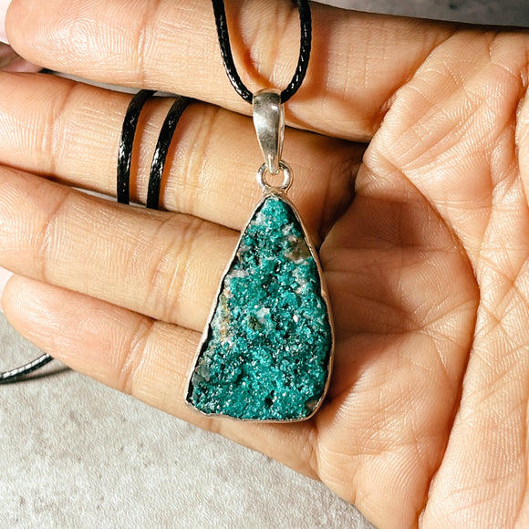 Dioptase 925 pendant #2