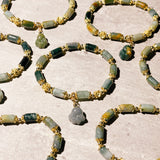 Guatemala jade paw charm bracelet