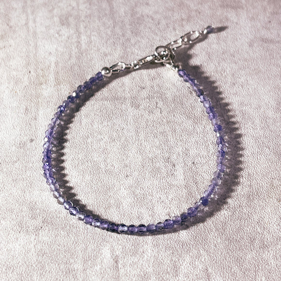 Faceted iolite 925 bracelet