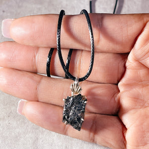 Rough shungite 925 pendant