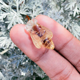 Natural citrine hand carved bee