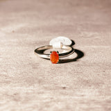 Mexican fire opal 925 s7.5 ring