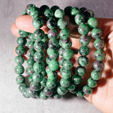 Ruby zoisite 10-11mm stretch bracelet