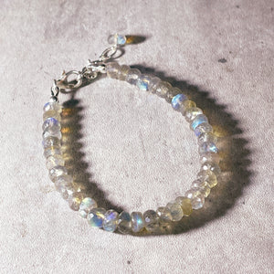 Faceted labradorite 925 bracelet