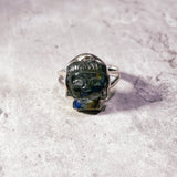 Labradorite Buddha 925 sz9.5 ring