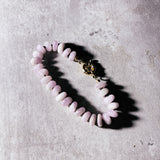 Kunzite silk knot bracelet