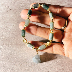 Guatemala jade paw charm bracelet