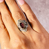 Pink tourmaline 925 sz7.5 ring