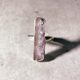 Amethyst slice 925 sz6.5 ring