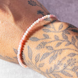 Faceted pink opal 925 bracelet