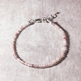 Faceted lepidocrocite quartz 925 bracelet