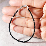 Faceted black tourmaline 925 bracelet