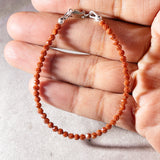 Faceted brown goldstone 925 bracelet