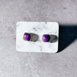 Purple copper turquoise 925 studs