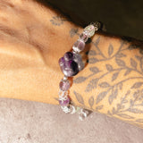 Fluorite paw adjustable bracelet