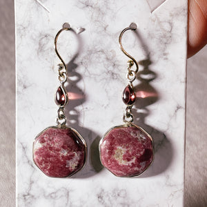 Norwegian Thulite garnet 925 dangles