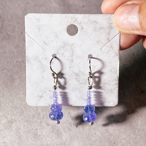 Faceted tanzanite 925 dangles