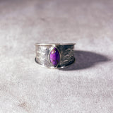 Purple copper turquoise 925 sz10.25 ring