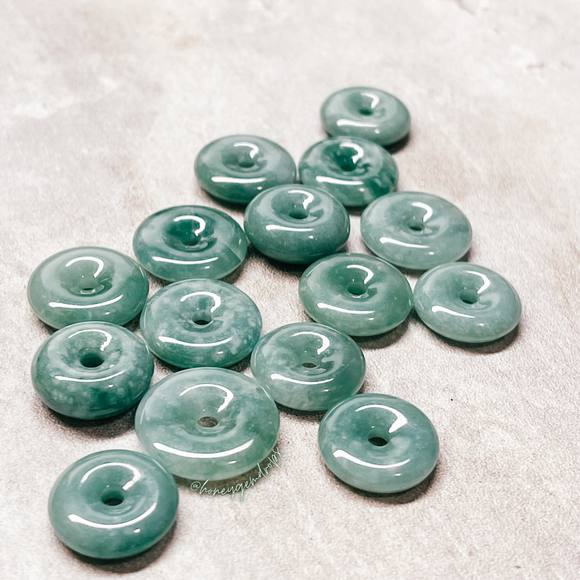 Burmese jade donut charm