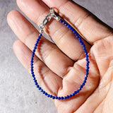 Faceted Lapis lazuli 925 bracelet