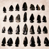 Obsidian arrowhead