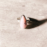 Pink opal teardrop 925 s6 ring