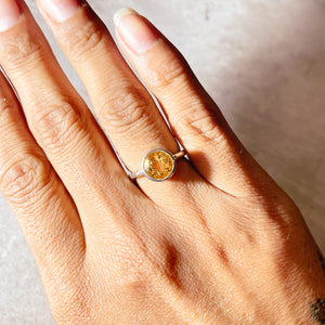 Citrine 925 ring sz5