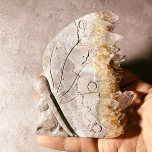 Quartz fairy carving