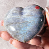 Labradorite heart